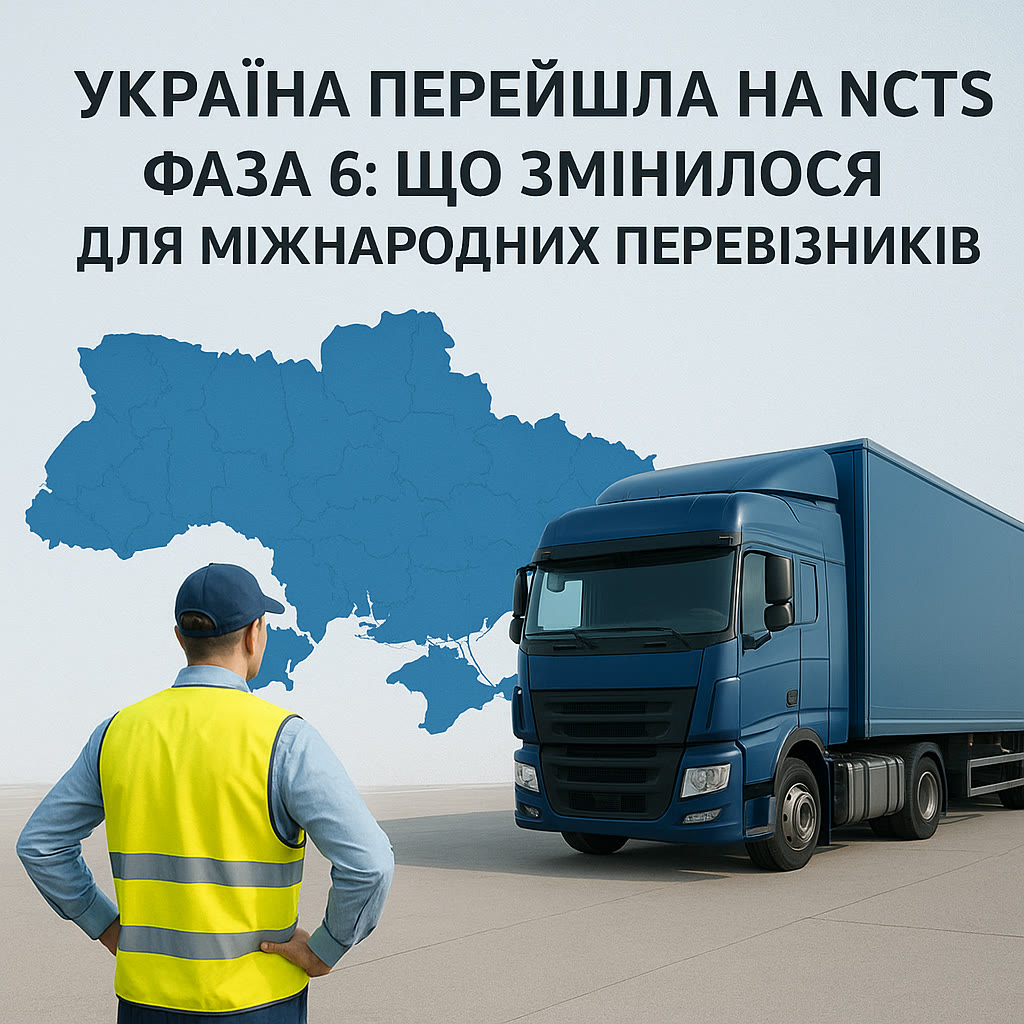 Схема переходу України на NCTS Фаза 6: фура на карті України