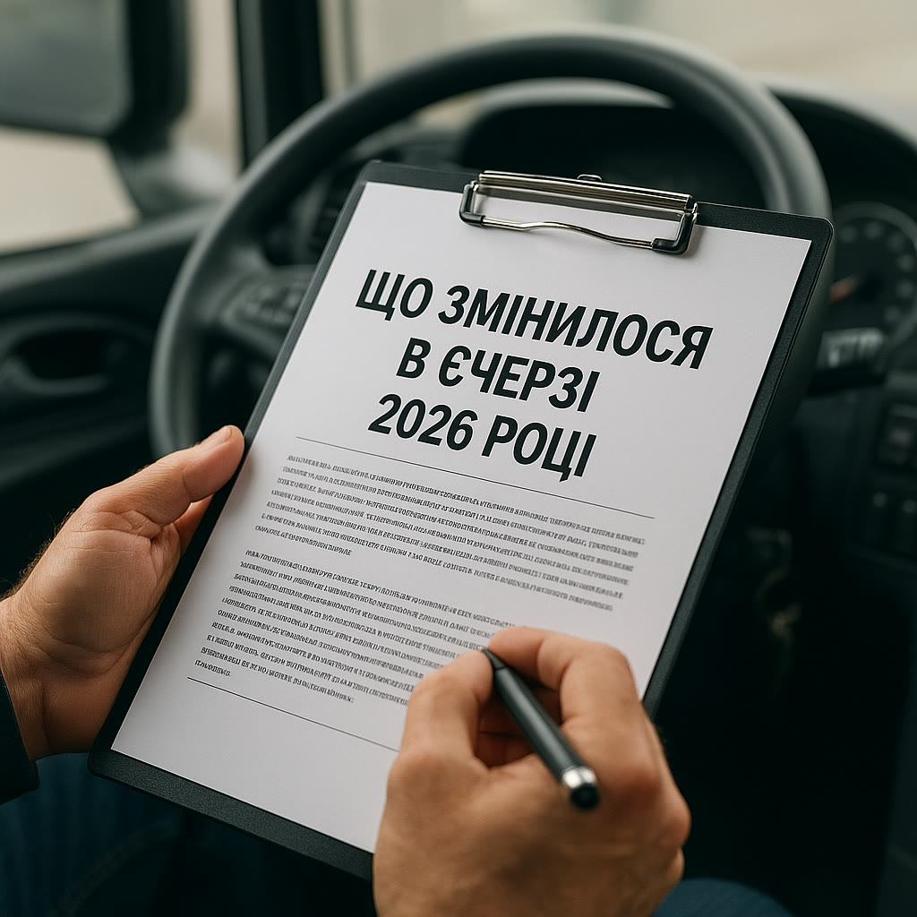 Kierowca czyta zasady eCherha za kierownicą