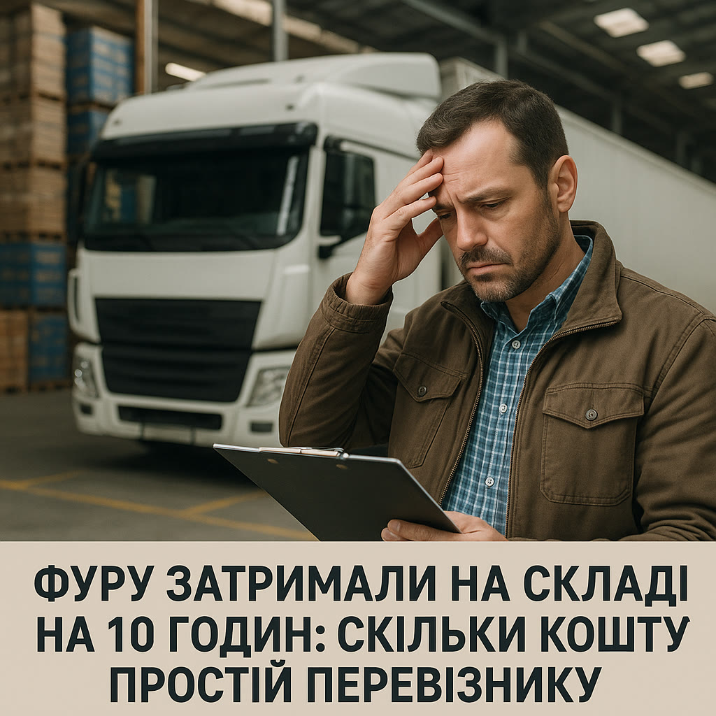 Водій із документами на складі рахує, скільки коштує простій перевізнику