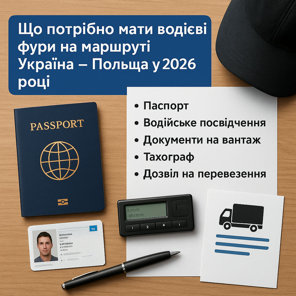 Reisepass, Tachograph, Führerschein und Ladungsdokumente