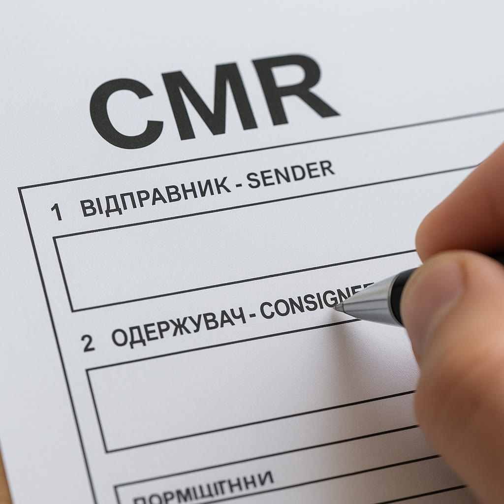 Заповнення графи «Відправник» у накладній CMR
