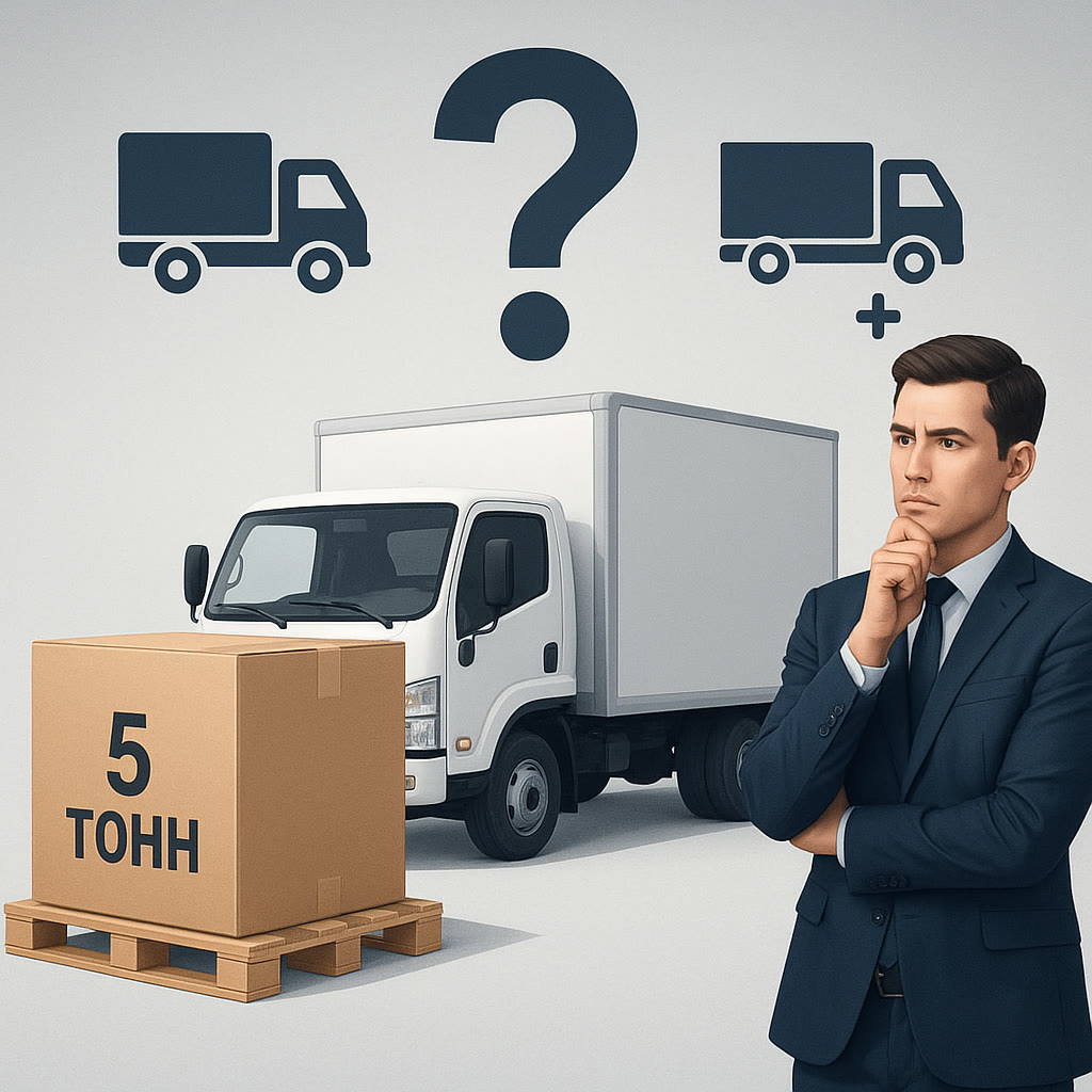 Die Wahl zwischen separatem Fahrzeug und Beiladung für eine 5-Tonnen-Fracht